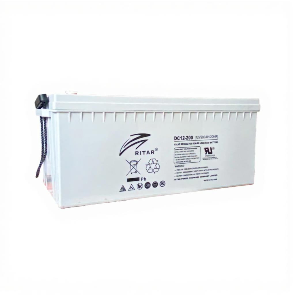 Original! 200ah 12v Ritar Solar SMF Battery – 60Kgs Genuine With Original Packaging
