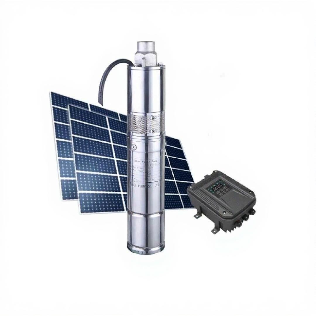 80m | 6,300 L/h Shiyuan Solar Borehole Pump – Brushless Submersible Deep Well Pump