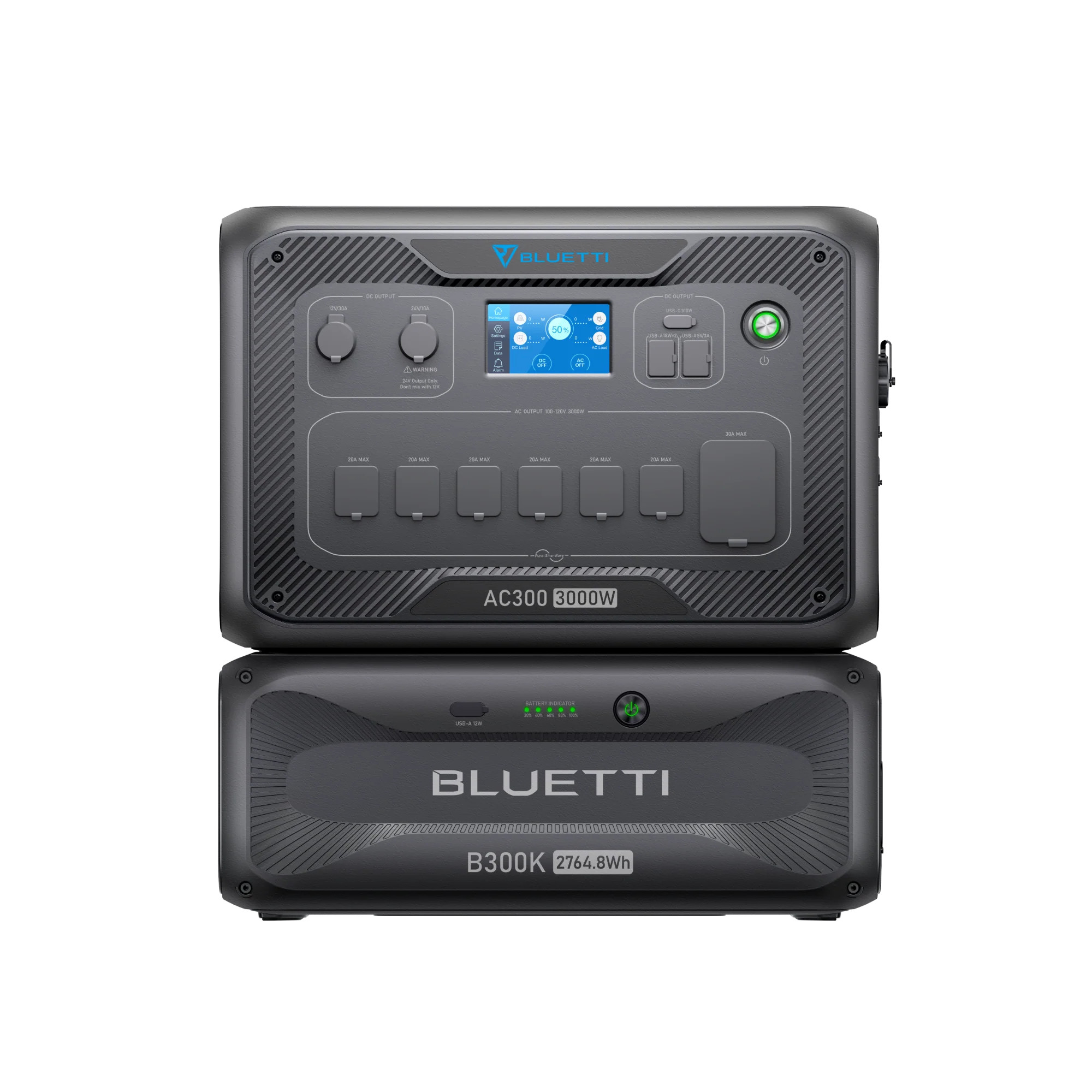 3kW Bluetti AC300 Modular Inverter – Pure Sine Wave 2400W Solar Input Expandable with B300K/B300S