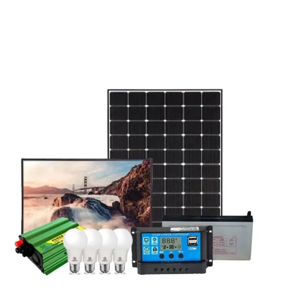 100 WATTS SOLAR FULL KIT +32 “LED DIGITAL TV