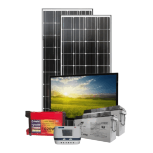 1Kw Solar Kit + 32″ TV – Ritar Batteries Phoenix Germany Controller 1000watts