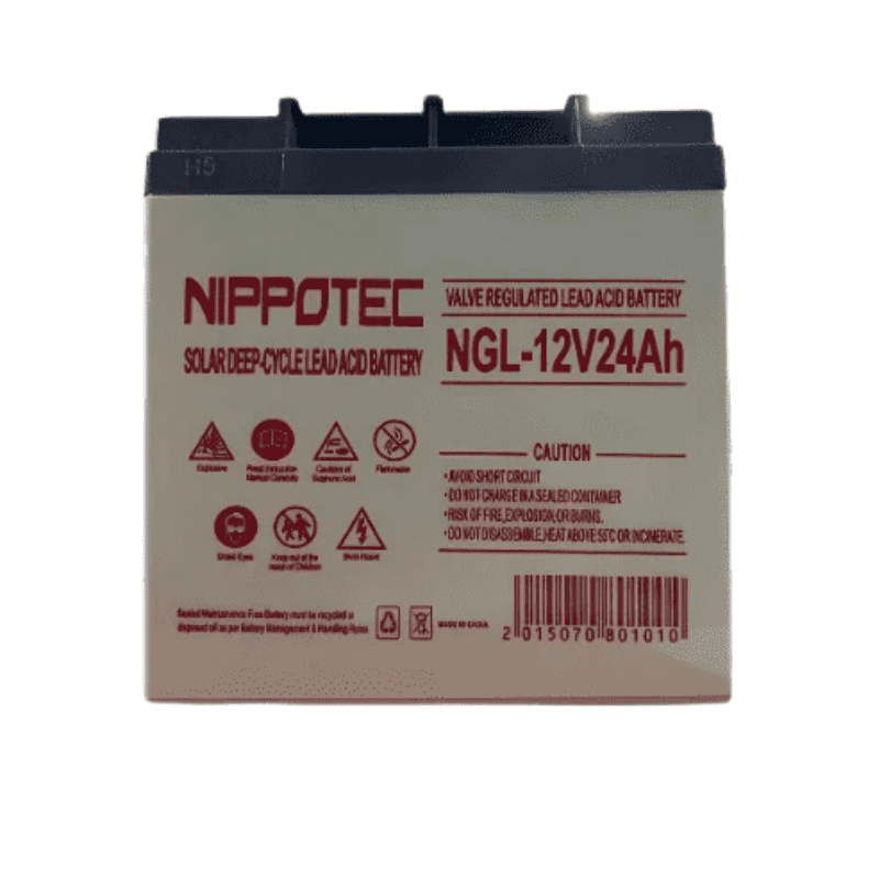 24ah 12v Nippotec Solar Deep Cycle Lead Acid Battery