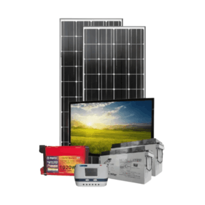 3Kw PWM Solar Kit 3000w – 43″ Smart Colour TV + Original Ritar Batteries + 4 Free Bulbs + Power Extension