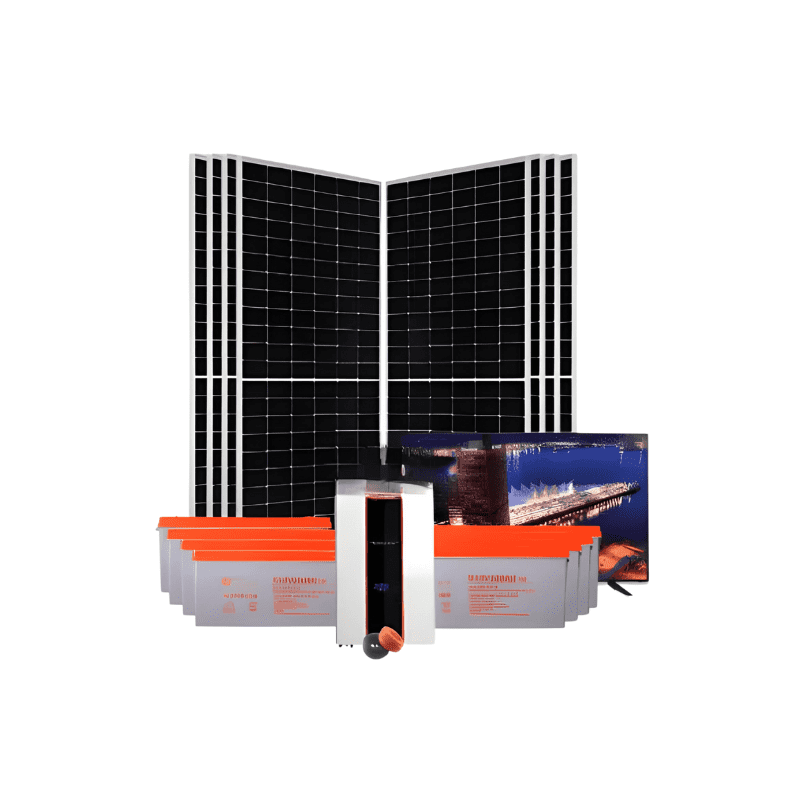 5Kw Felicity Solar Kit – 43″ Smart TV -Hybrid Inverter Gel Batteries – 5000w 48v