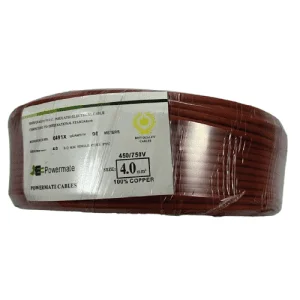 POWERMATE ELECTRIC CABLE SINGLE CORE 4MM 90M RED
