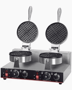 Commercial Electric Belgian Waffle Baker Double Round